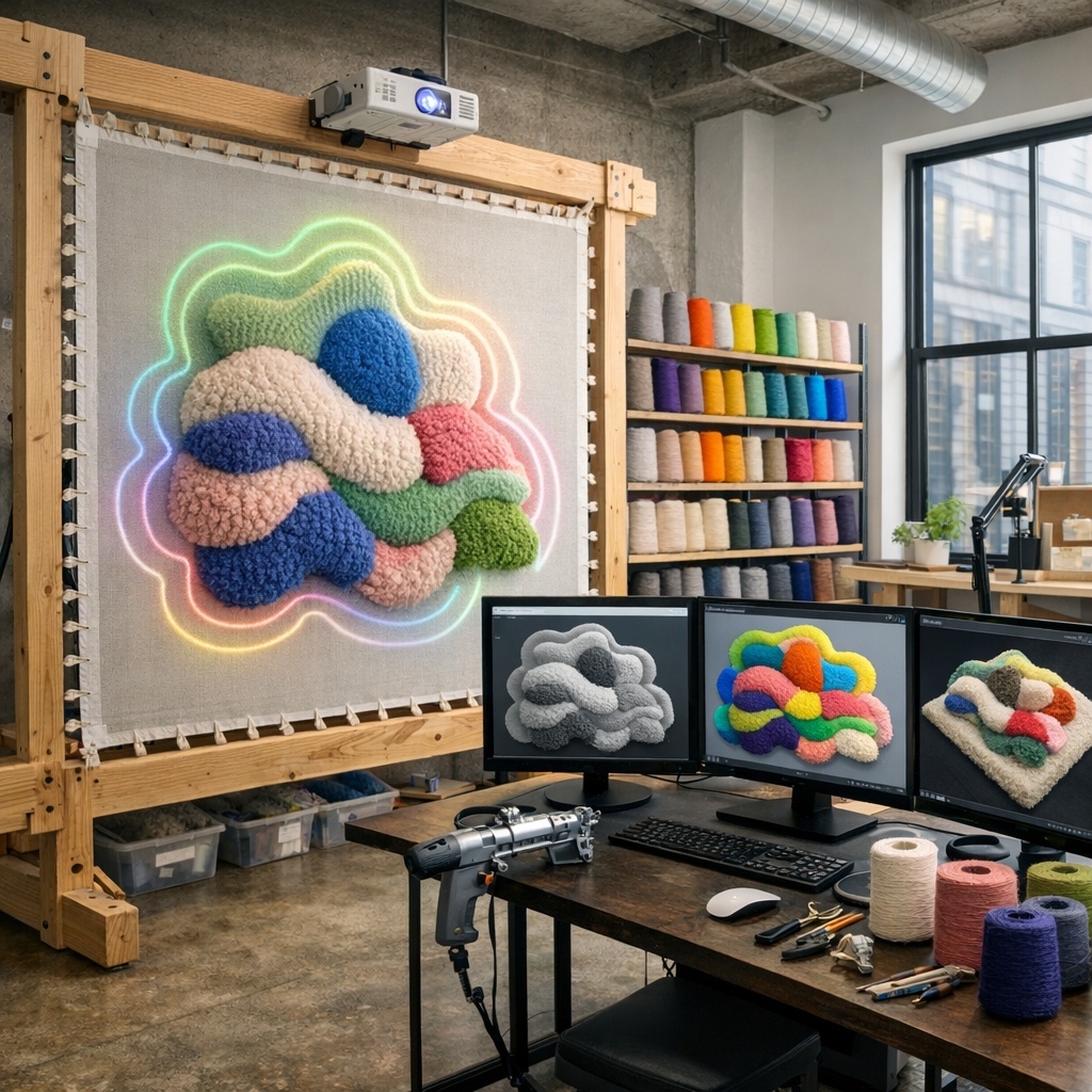 TuftNano AI-powered tufting studio