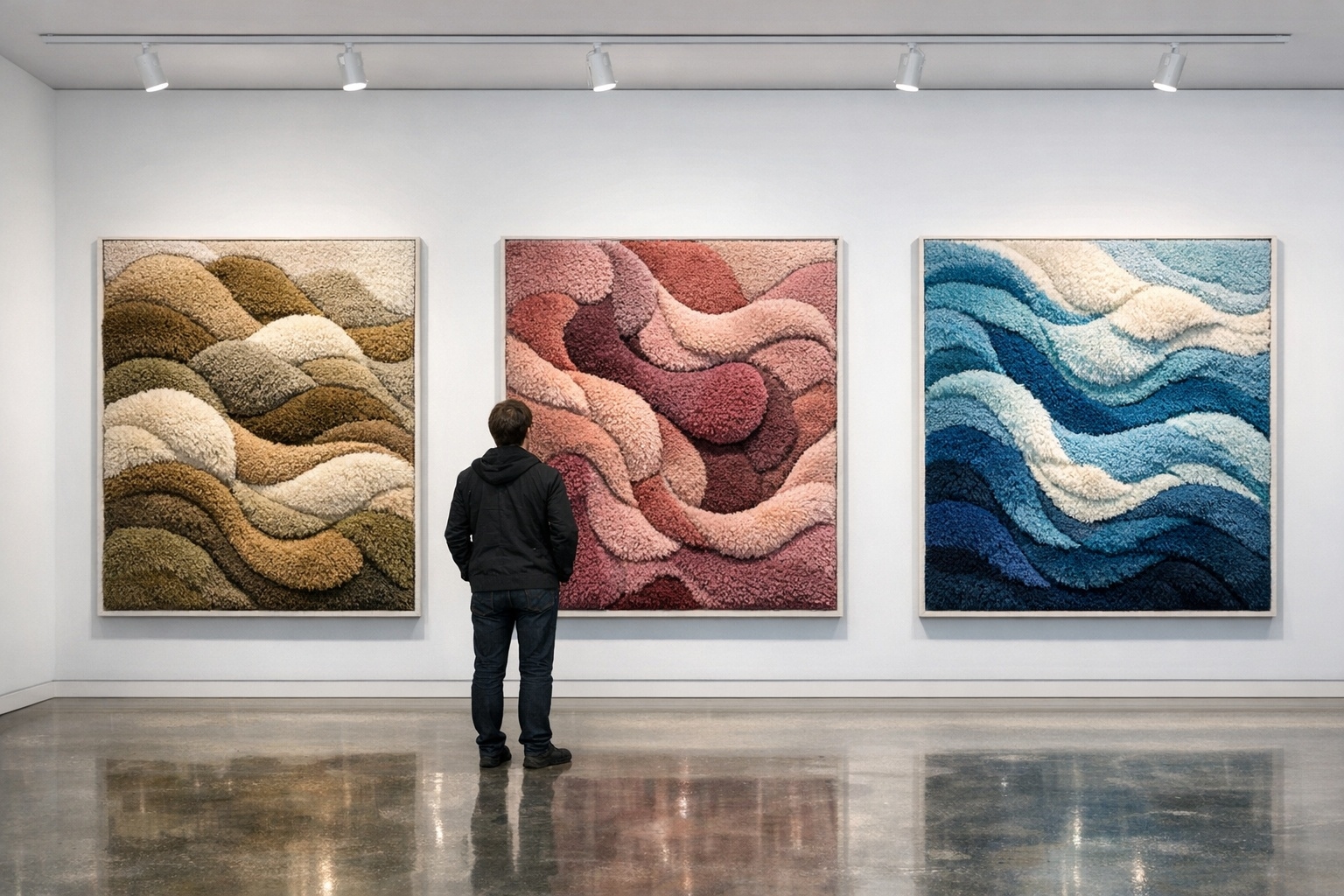 Art Gallery Tufted Wall Installations