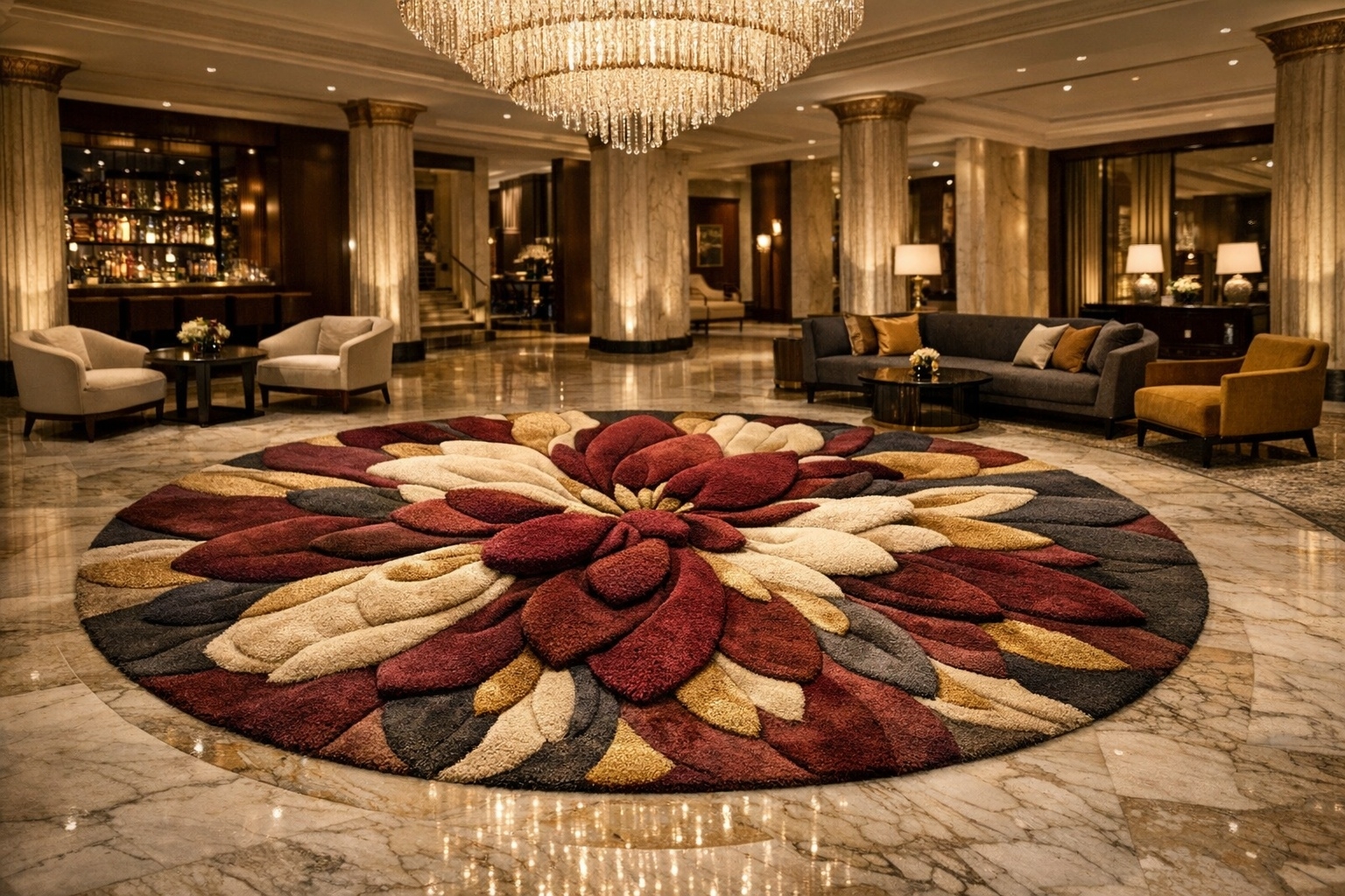 Luxury Hotel Custom 3D Tufted Rug