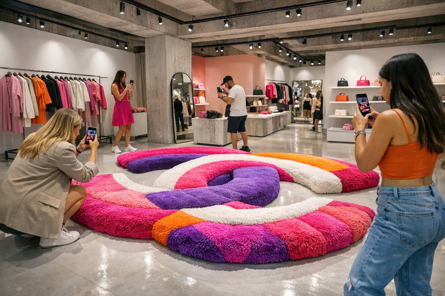 Retail Pop-Up Custom 3D Tufted Rug